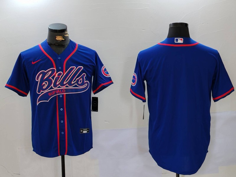 Men Buffalo Bills Blank Blue Joint Name 2024 Nike Limited NFL Jersey style 9104